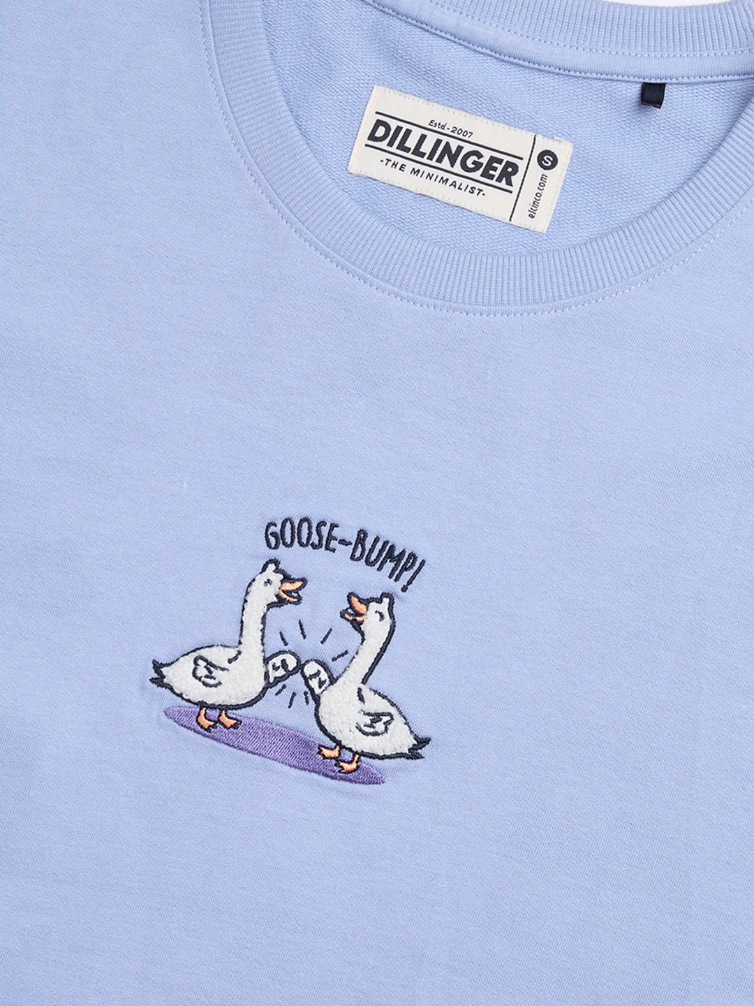 Womens Embroidery Boxy Regular Fit French Terry Cotton Tshirt