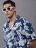 Men Floral Printed Hlaf Sleeve Casual Shirt