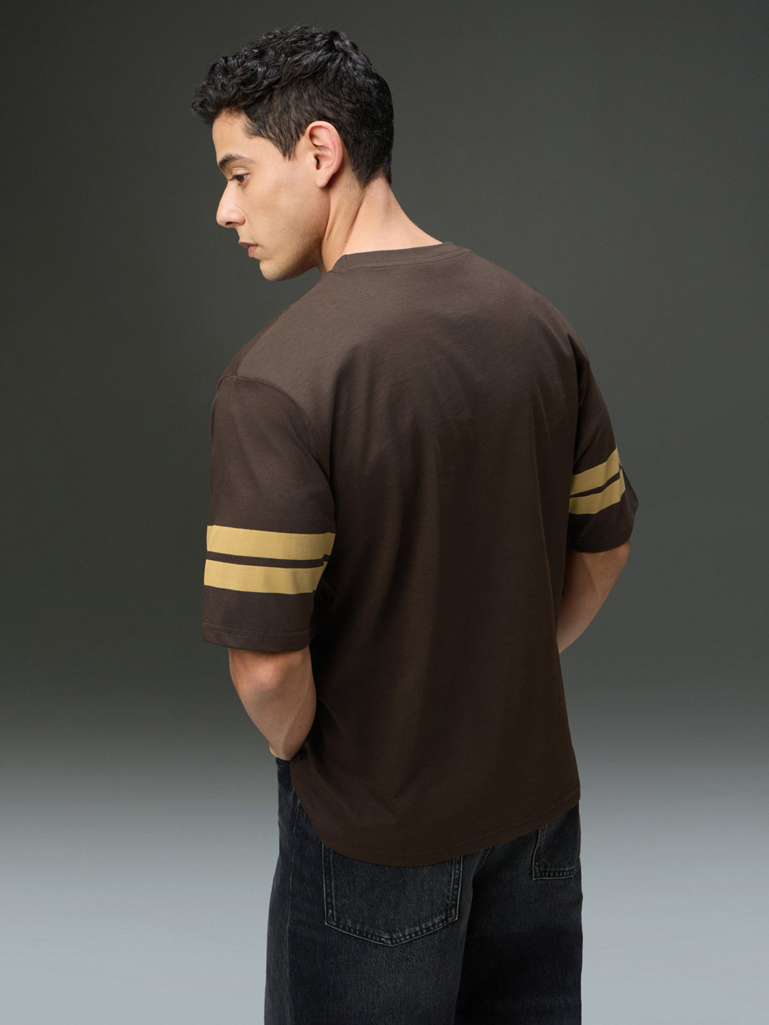 Mens Round Neck Half Sleeve Printed Oversized Fit Tshirt
