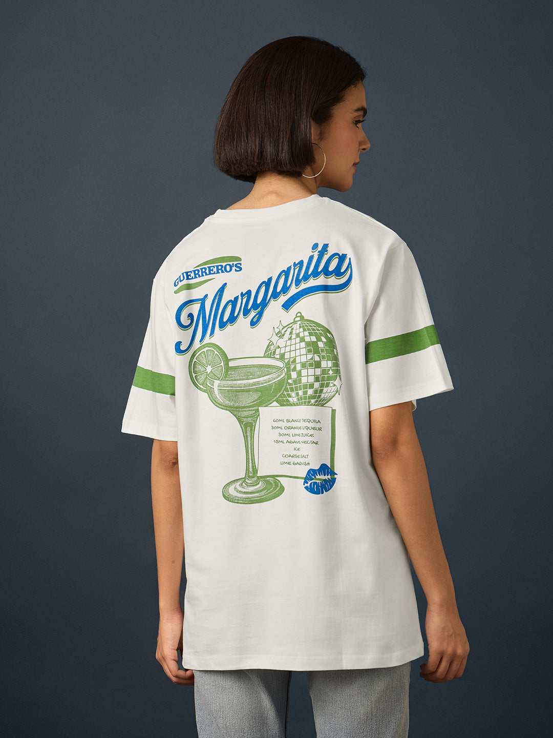 Womens Short Sleeve Printed Oversized Fit Tshirt 
