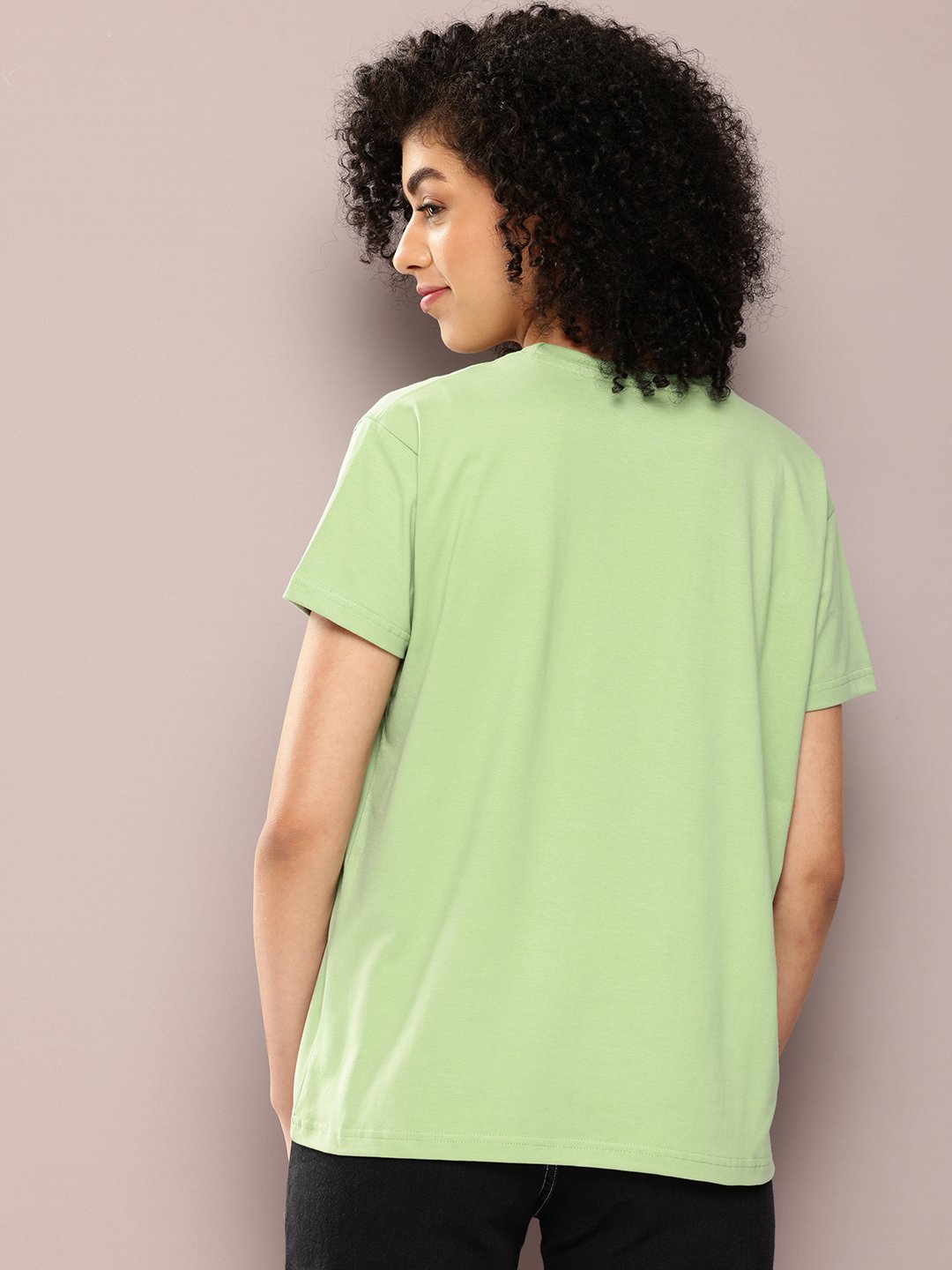 Womens Half Sleeve Round Neck Boxy Fit T-Shirts