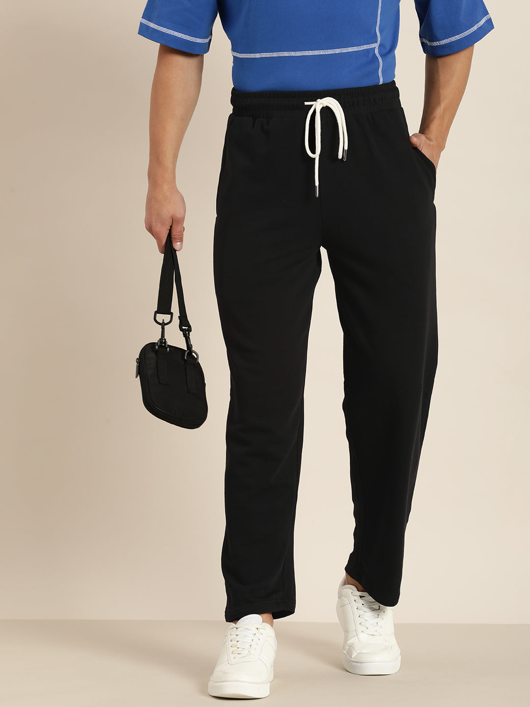 Men Lightweight Relaxed Fit Baggy Korean Pant