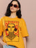 Womens Half Sleeve Drop Shoulder Printed Oversized Fit T-Shirts