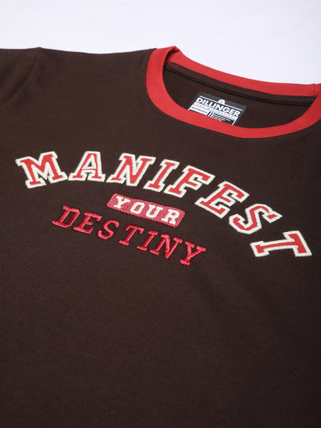 Womens Half Sleeve Round Neck Embroidery Regular Fit Tshirts