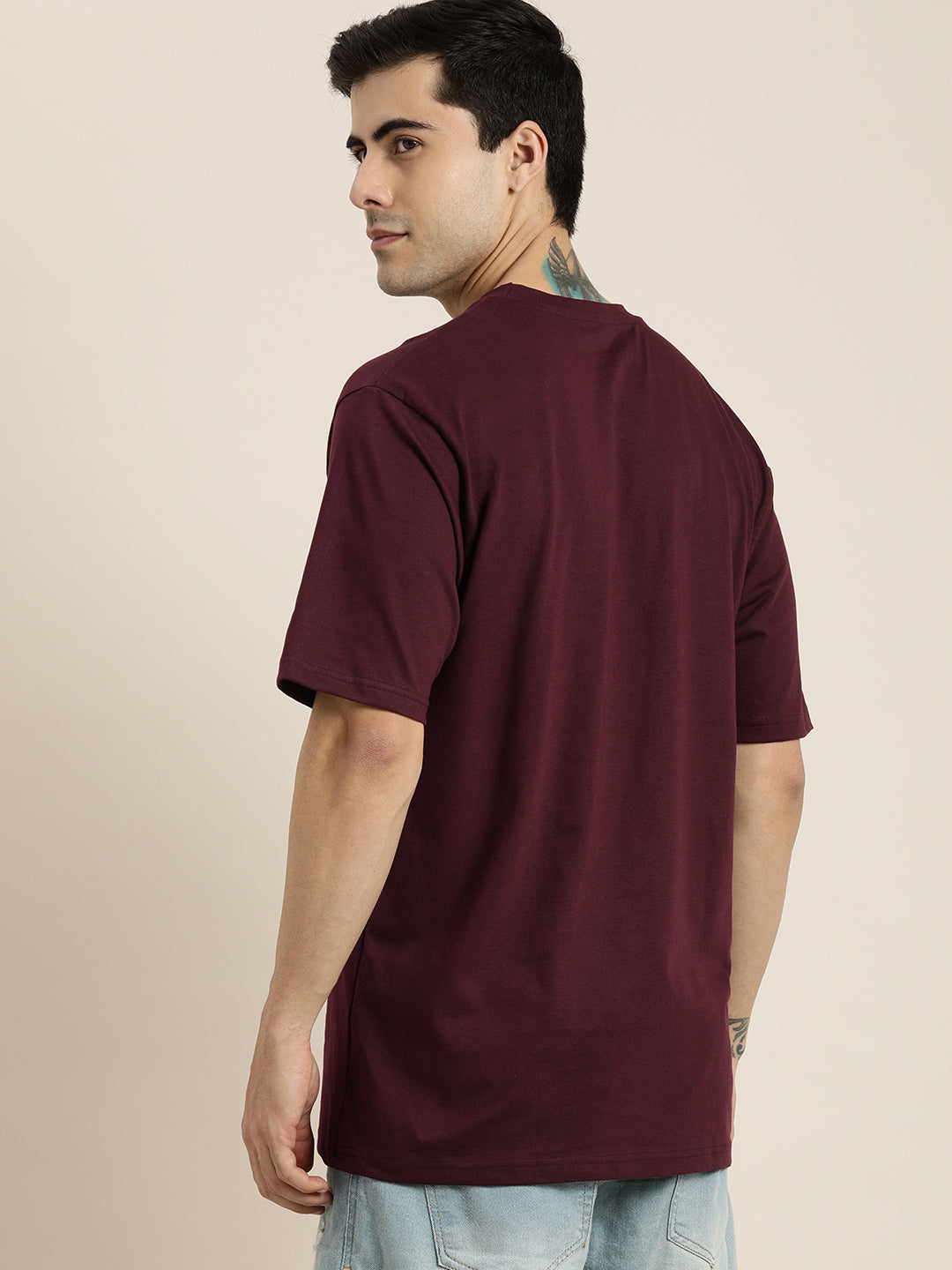 Mens Half Sleeve Round Neck Oversized Fit T-Shirts