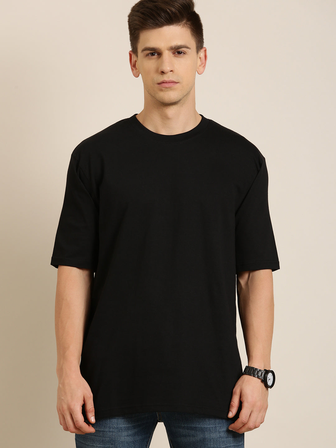 Mens Half Sleeve Round Neck Oversized Fit T-Shirts