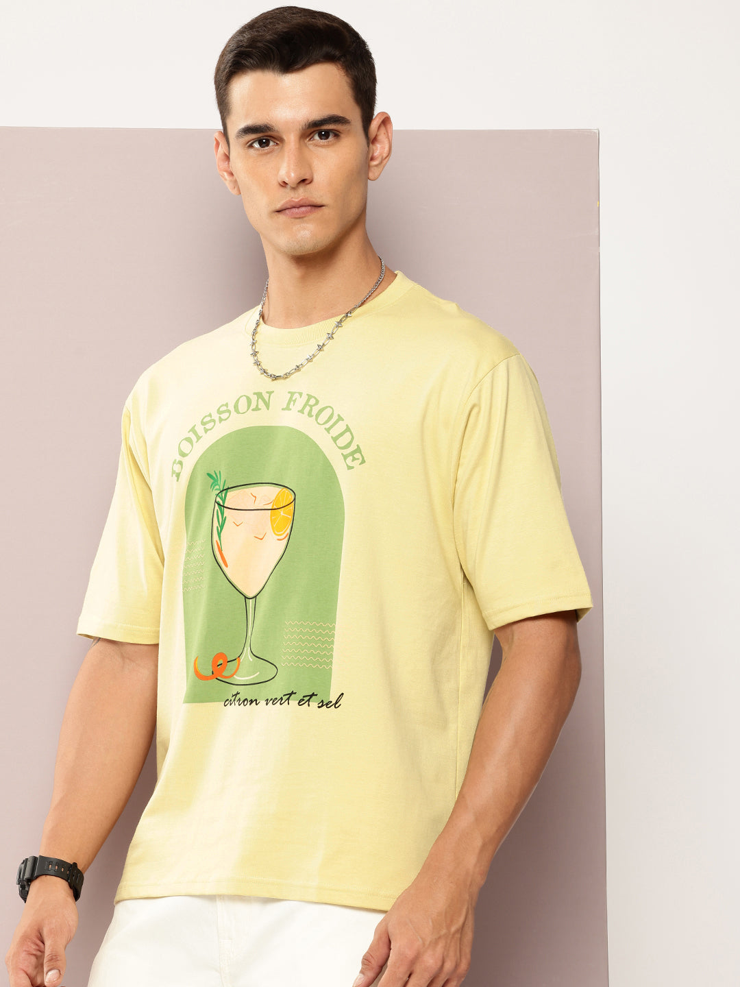 Mens Half Sleeve Round Neck Printed Oversized Fit Tshirts