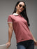 Womens Half Sleeve Polo Neck Solid Regular Fit Tshirts