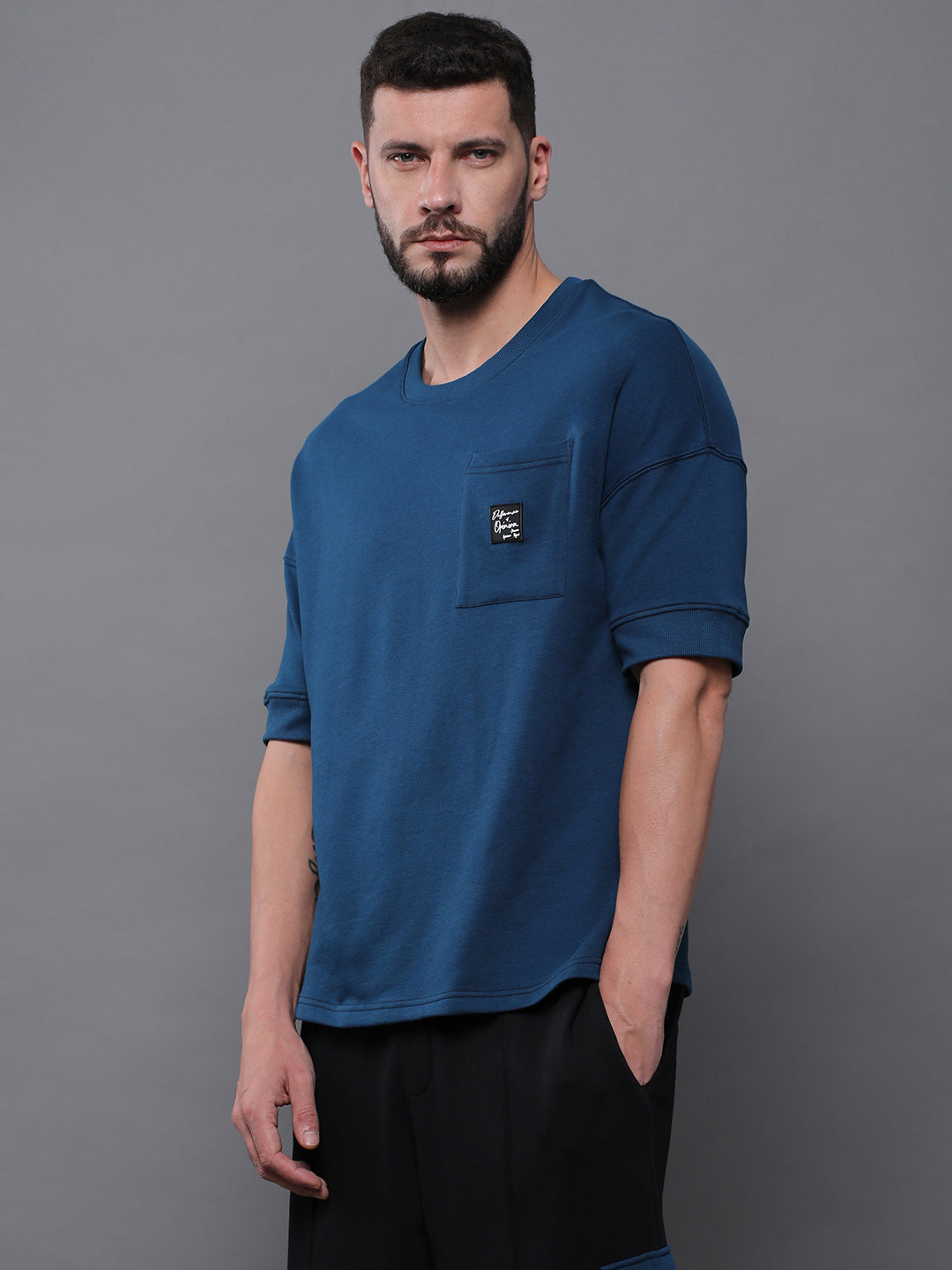 Mens Half Sleeve Round Neck Oversized Fit T-Shirts