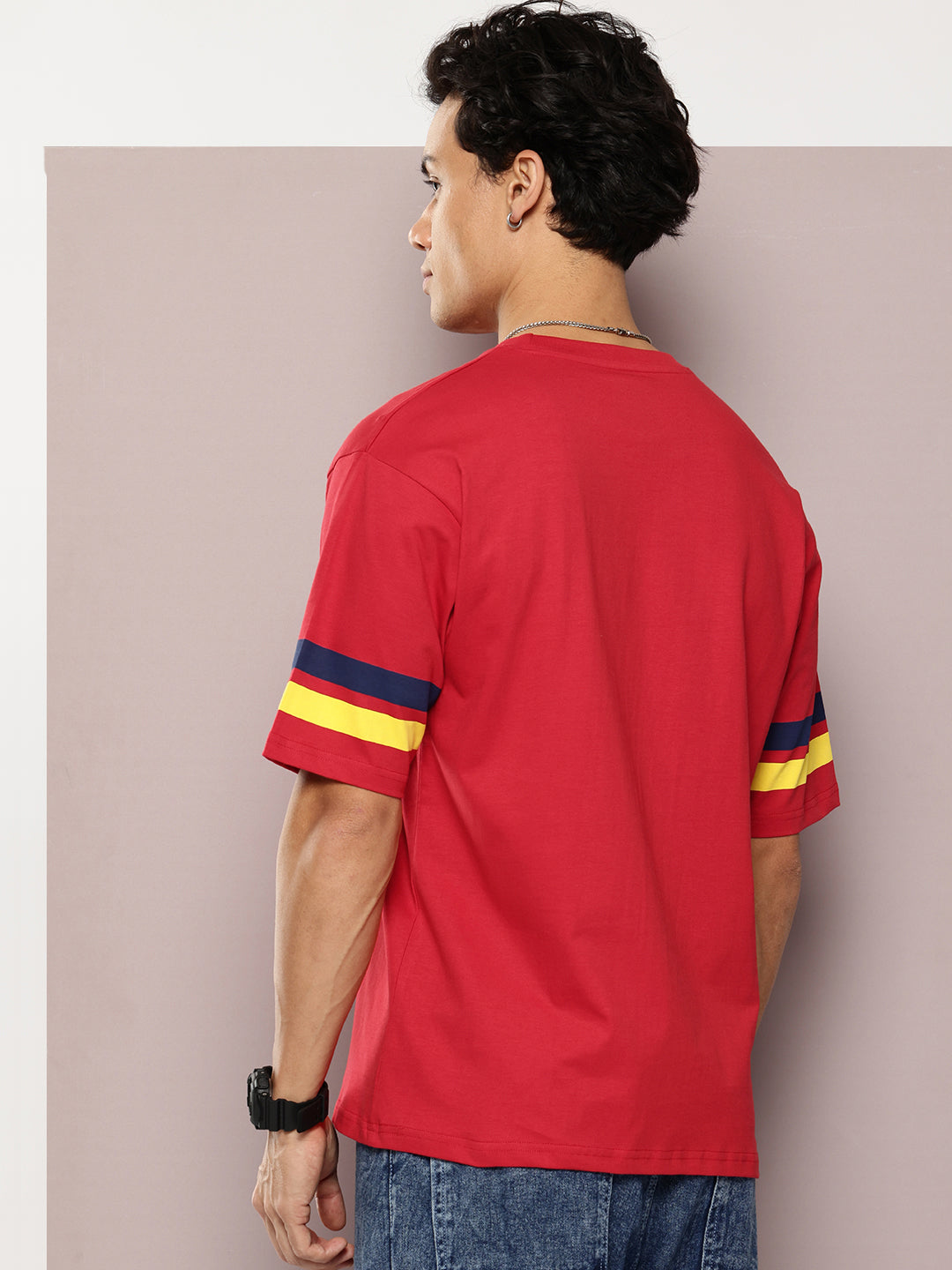 Mens Half Sleeve Round Neck Printed Oversized Fit Tshirts