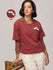 Womens Striped Oversized Fit Cotton T-Shirt