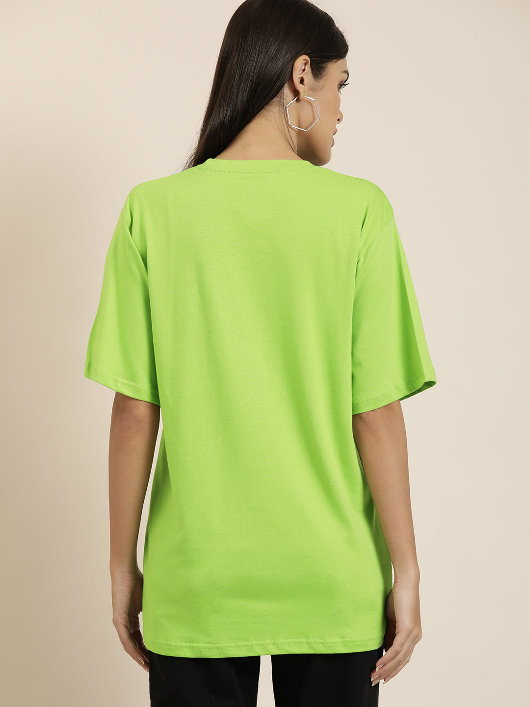 Womens Half Sleeve Round Neck Oversized Fit T-Shirts