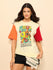Womens Printed Oversized Fit Cotton T-Shirt