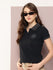 Womens Half Sleeve Polo Neck Embroidered Regular Fit Tshirts