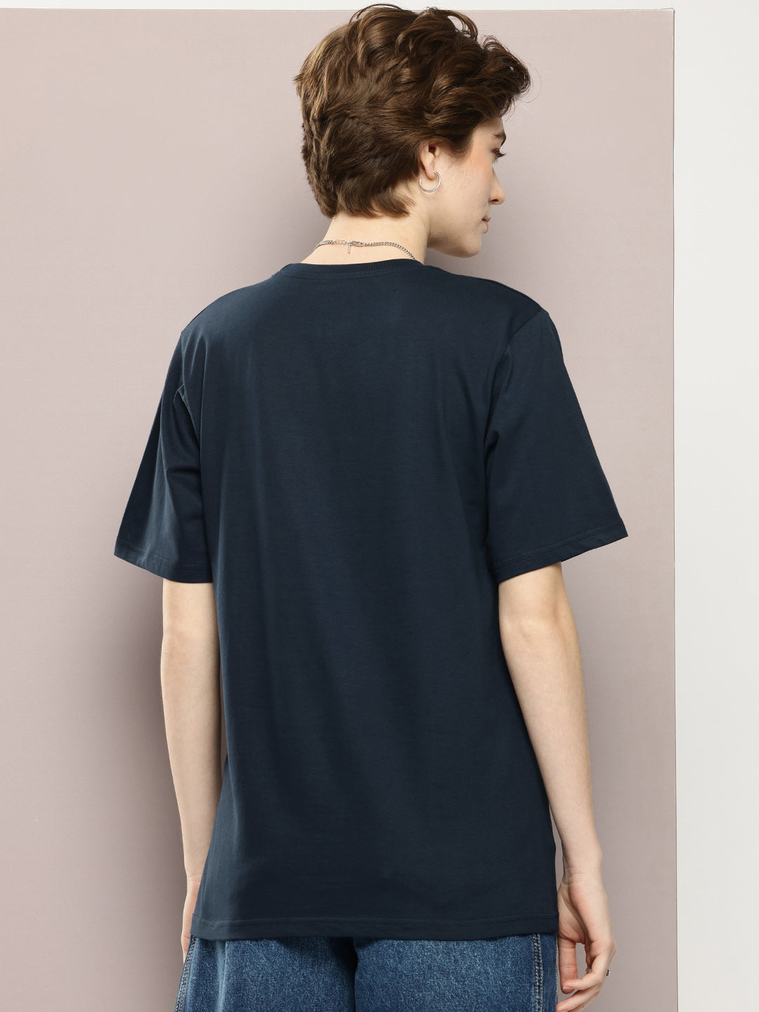 Womens Half Sleeve Round Neck Printed Oversized Fit Tshirts