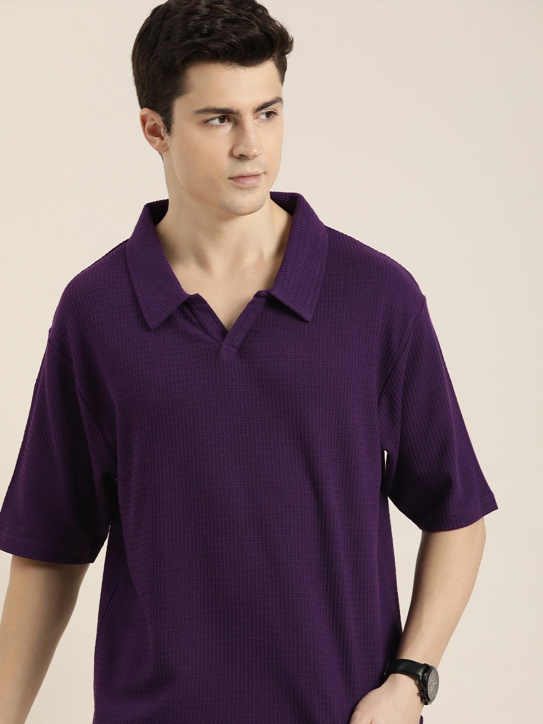 Mens Half Sleeve Oversized Fit Polo T-Shirts