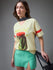 Womens Printed V-neck Oversized Fit Tshirt