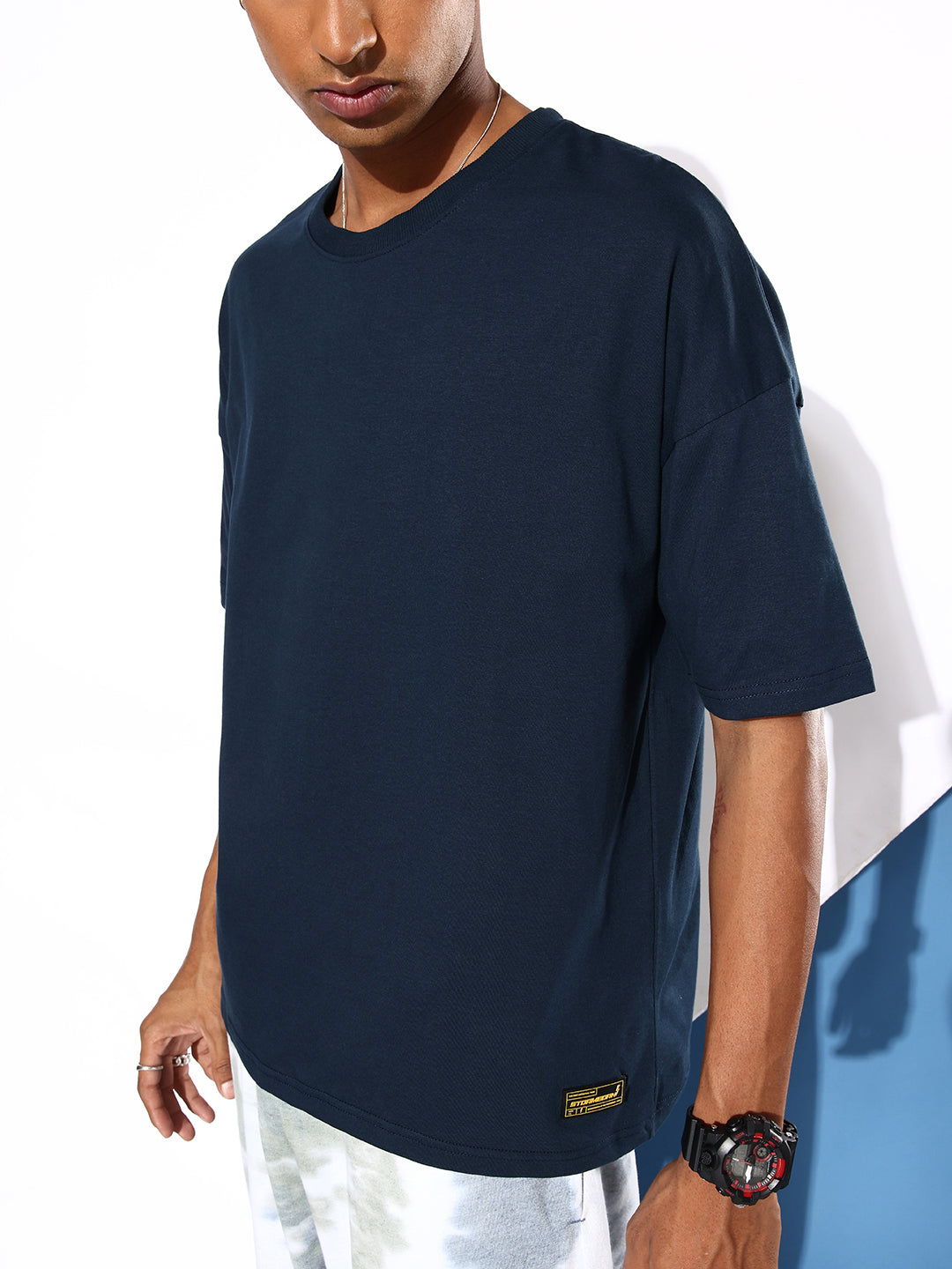 Mens Half Sleeve Drop Shoulder Printed Oversized Fit T-Shirts