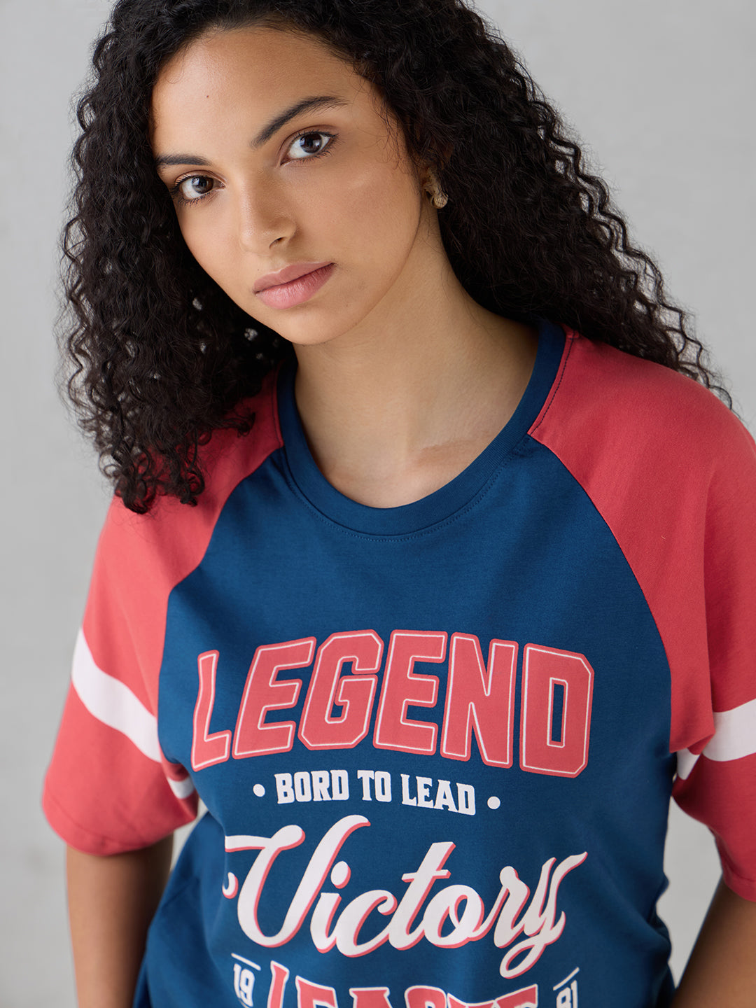Womens Half Sleeve Printed Oversized Fit Tshirt