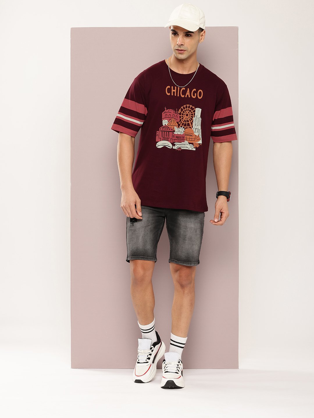 Mens Half Sleeve Round Neck Oversized Fit T-Shirts