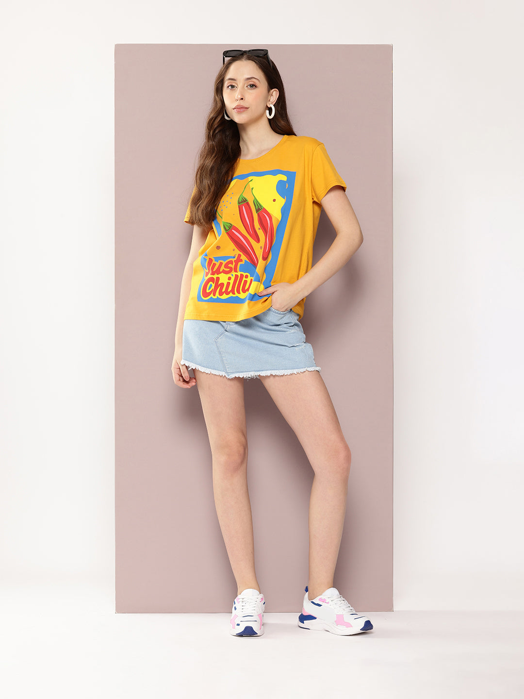 Womens Half Sleeve Round Neck Printed Boxy Fit Tshirts