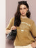 Womens Half Sleeve Round Neck Printed Oversized Fit Tshirts