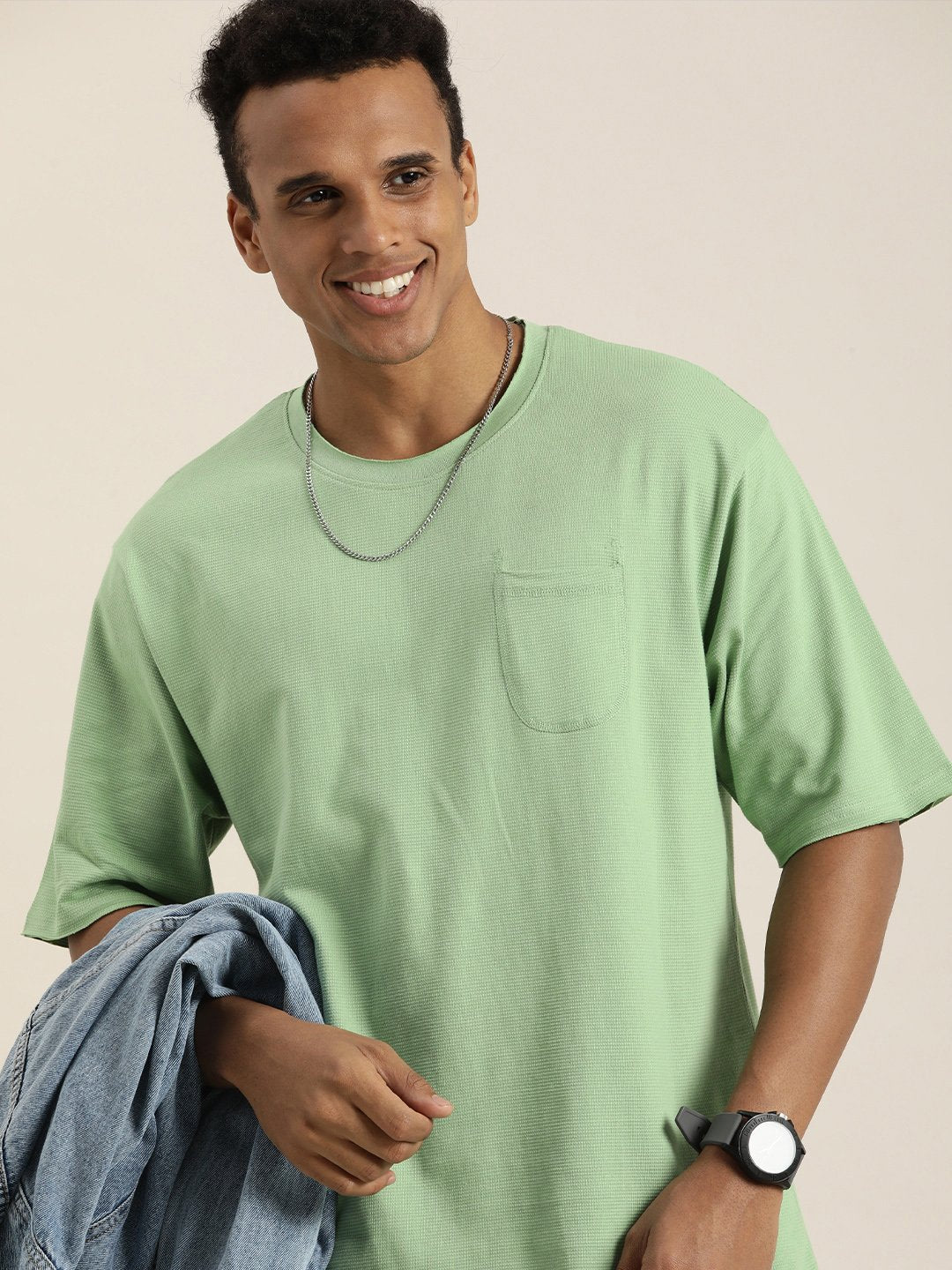 Mens Half Sleeve Round Neck Oversized Fit T-Shirts