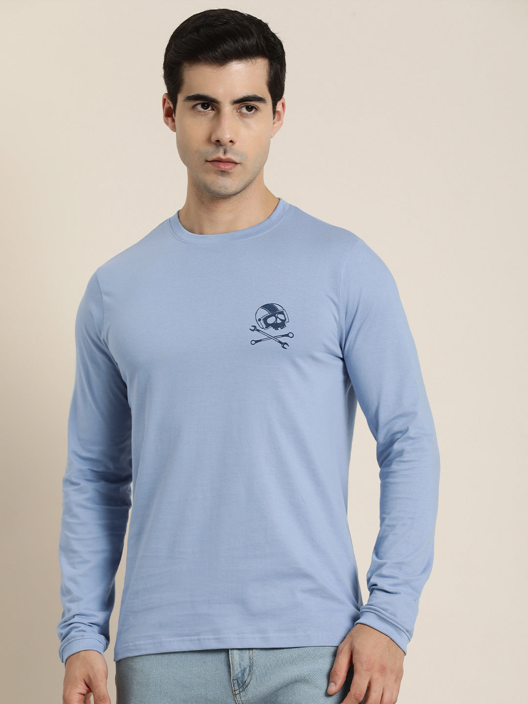 Mens Full Sleeve Round Neck Regular Fit T-Shirts
