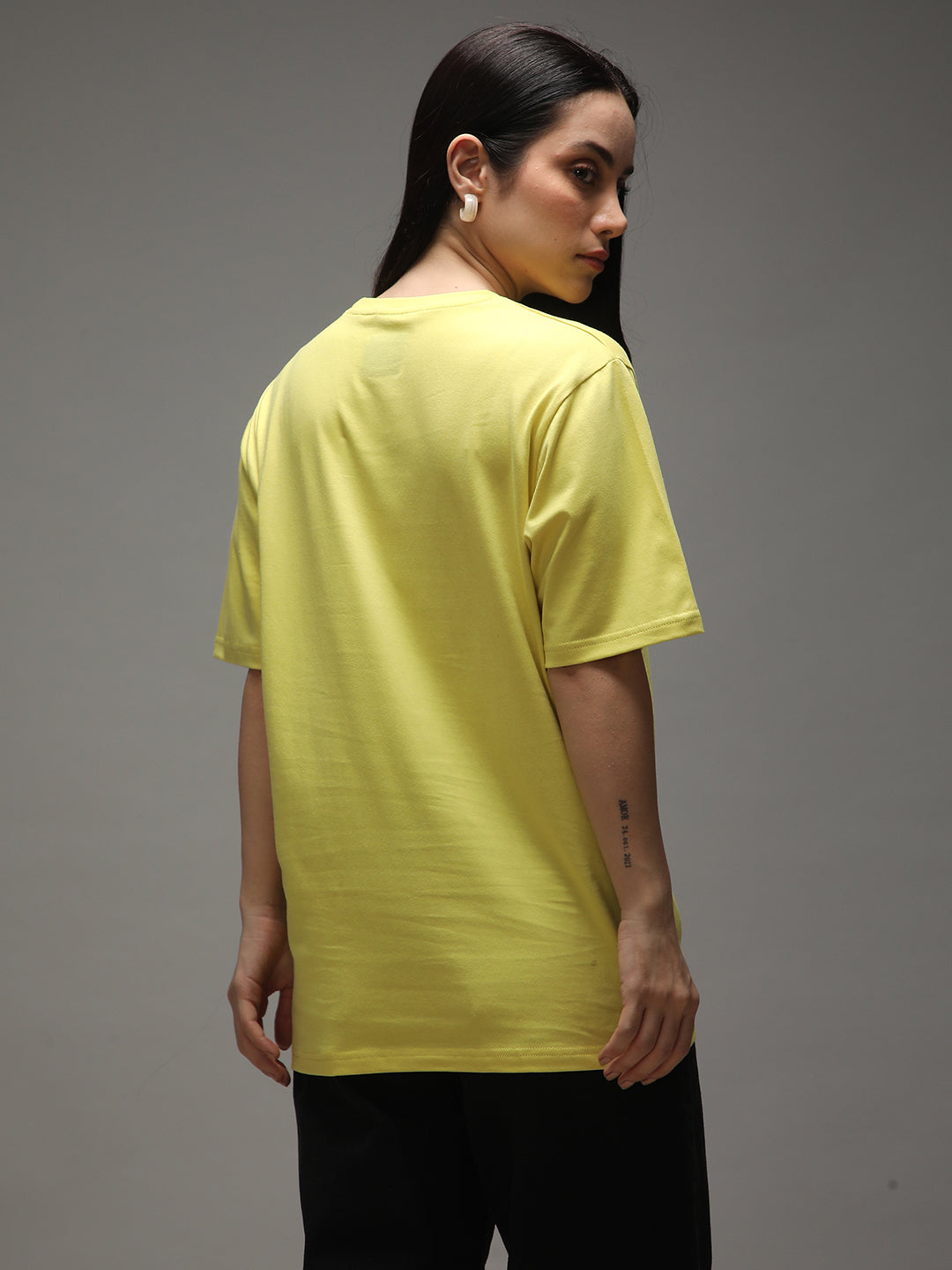 Womens Half Sleeve Round Neck Printed Oversized Fit Tshirts
