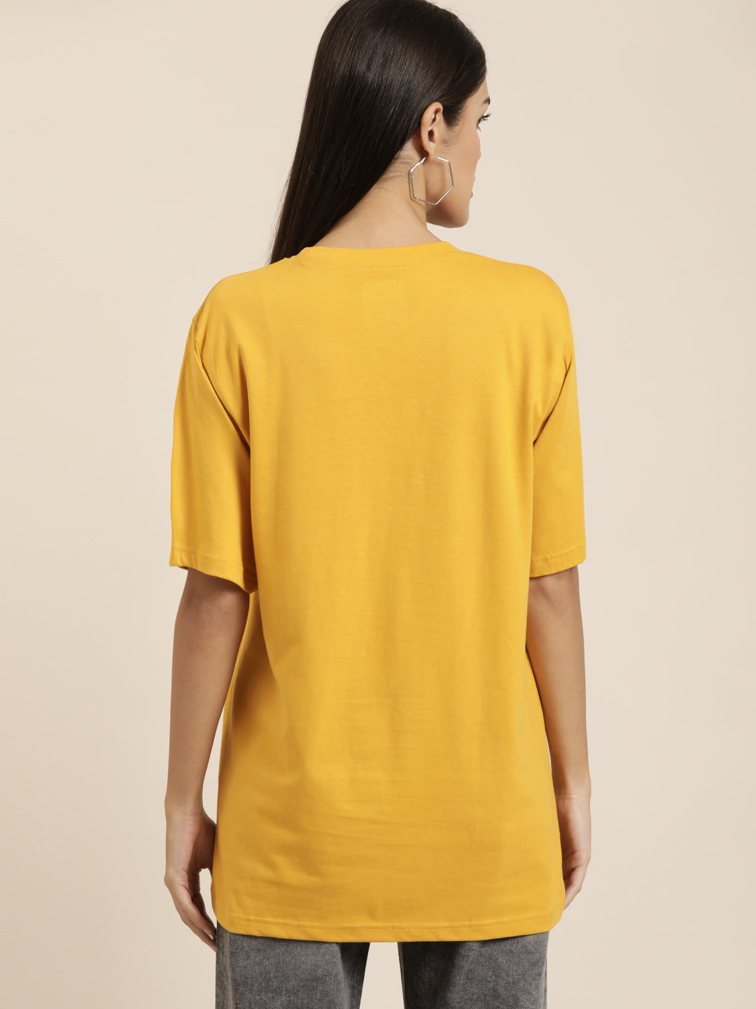Womens Half Sleeve Round Neck Oversized Fit T-Shirts