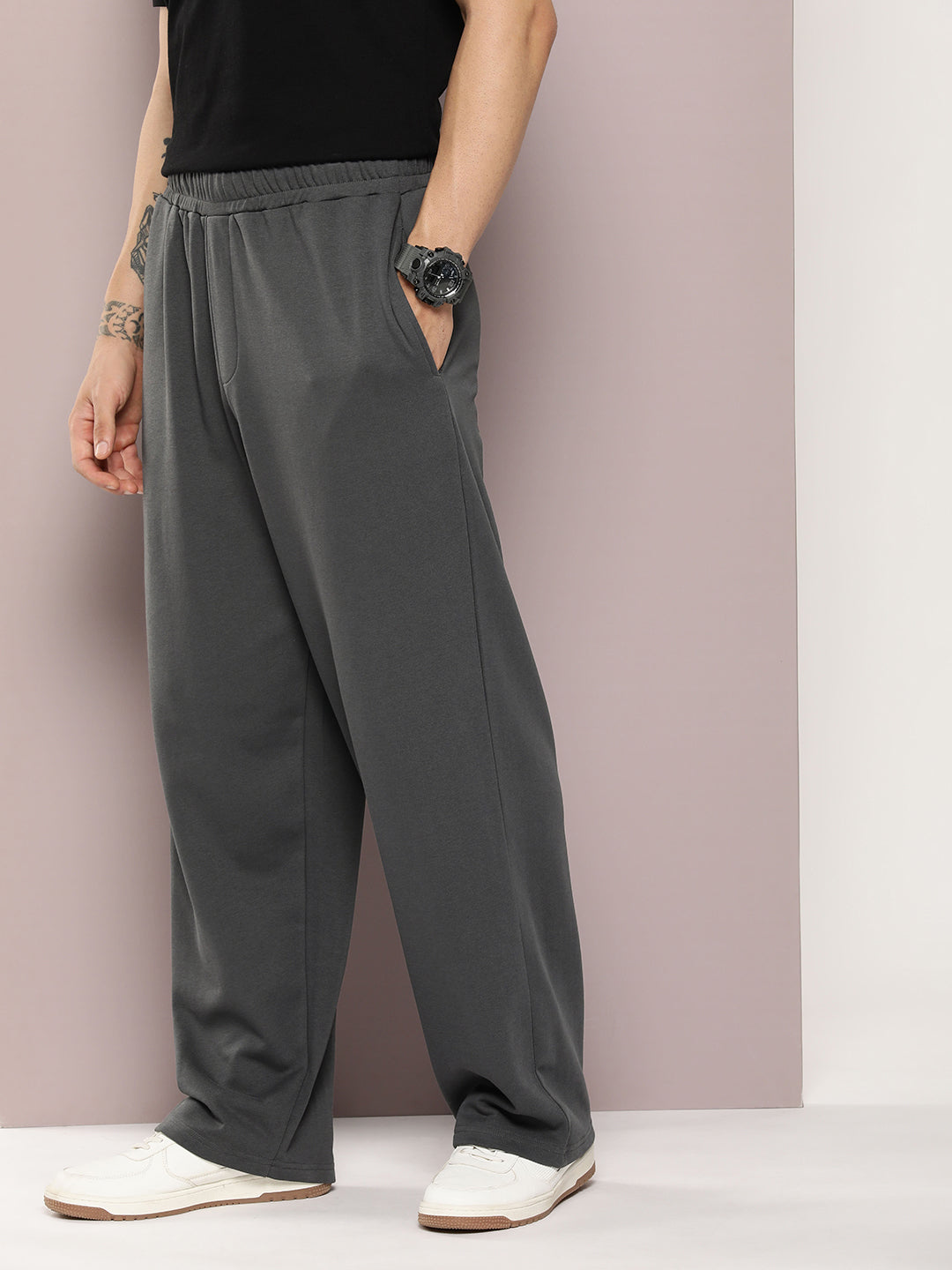 Men Super Soft Cotton Extra Baggy Korean Pant