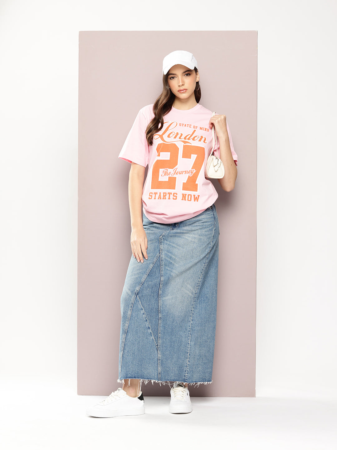 Womens Half Sleeve Round Neck Printed Oversized Fit Tshirts