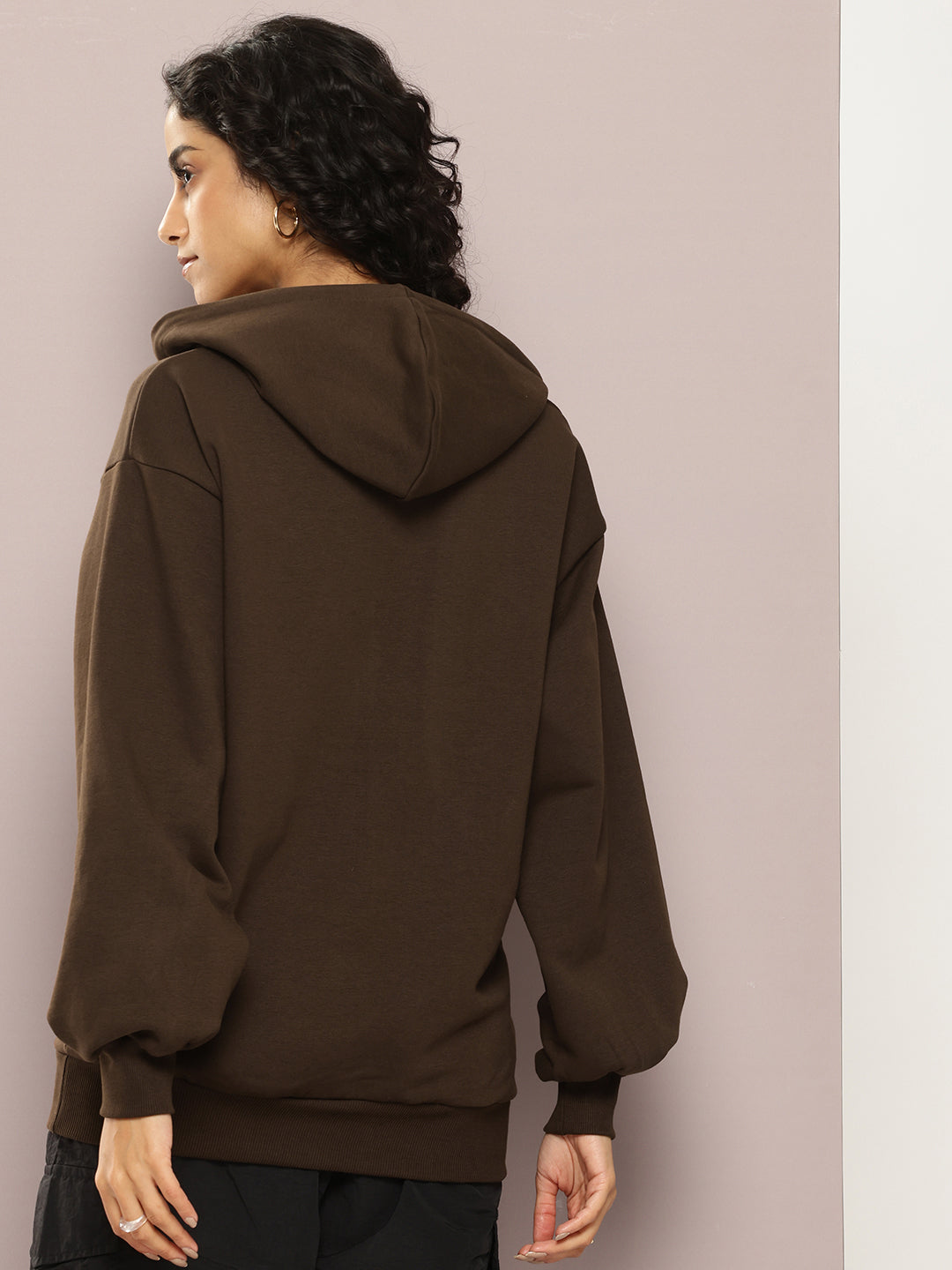 Womens Long Sleeve Oversized Hooded Sweatshirt