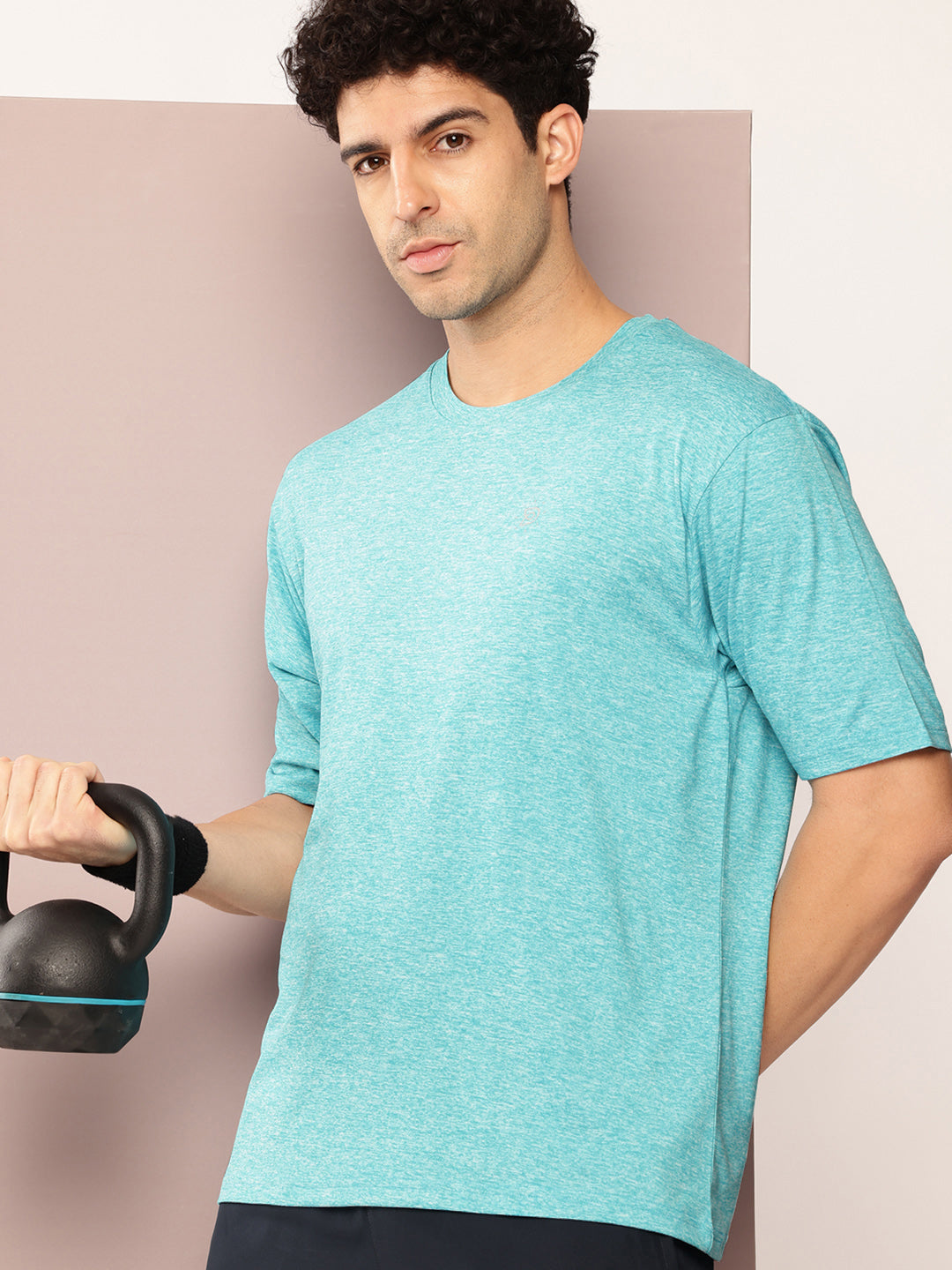 Mens Short Sleeve Round Neck Oversized Polyster Tshirt