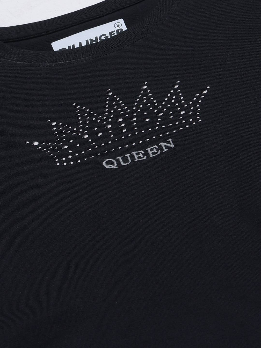 Womens Stud Detailed Regular Fit Round Neck Tshirt 