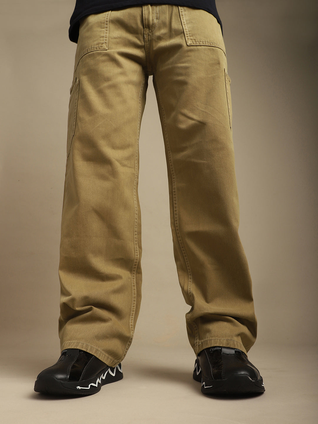 Men Plain Cargo Jeans