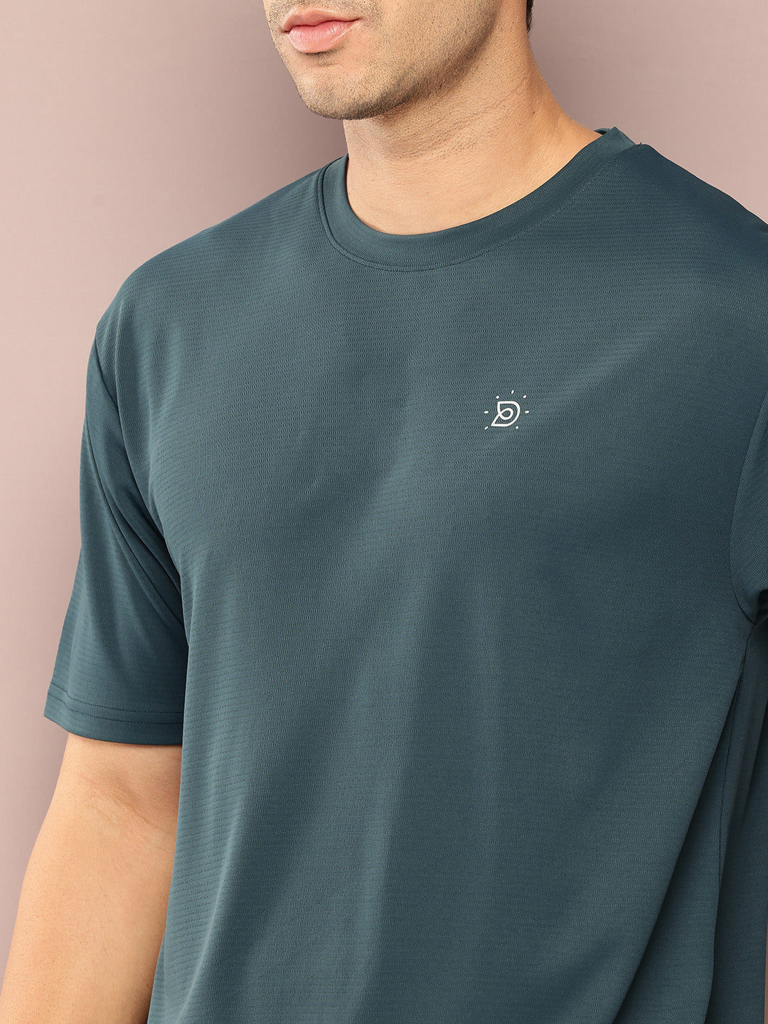 Mens Short Sleeve Round Neck Oversized Polyster Tshirt