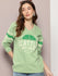Womens Full Sleeve Round Neck Printed Oversized Fit Tshirts