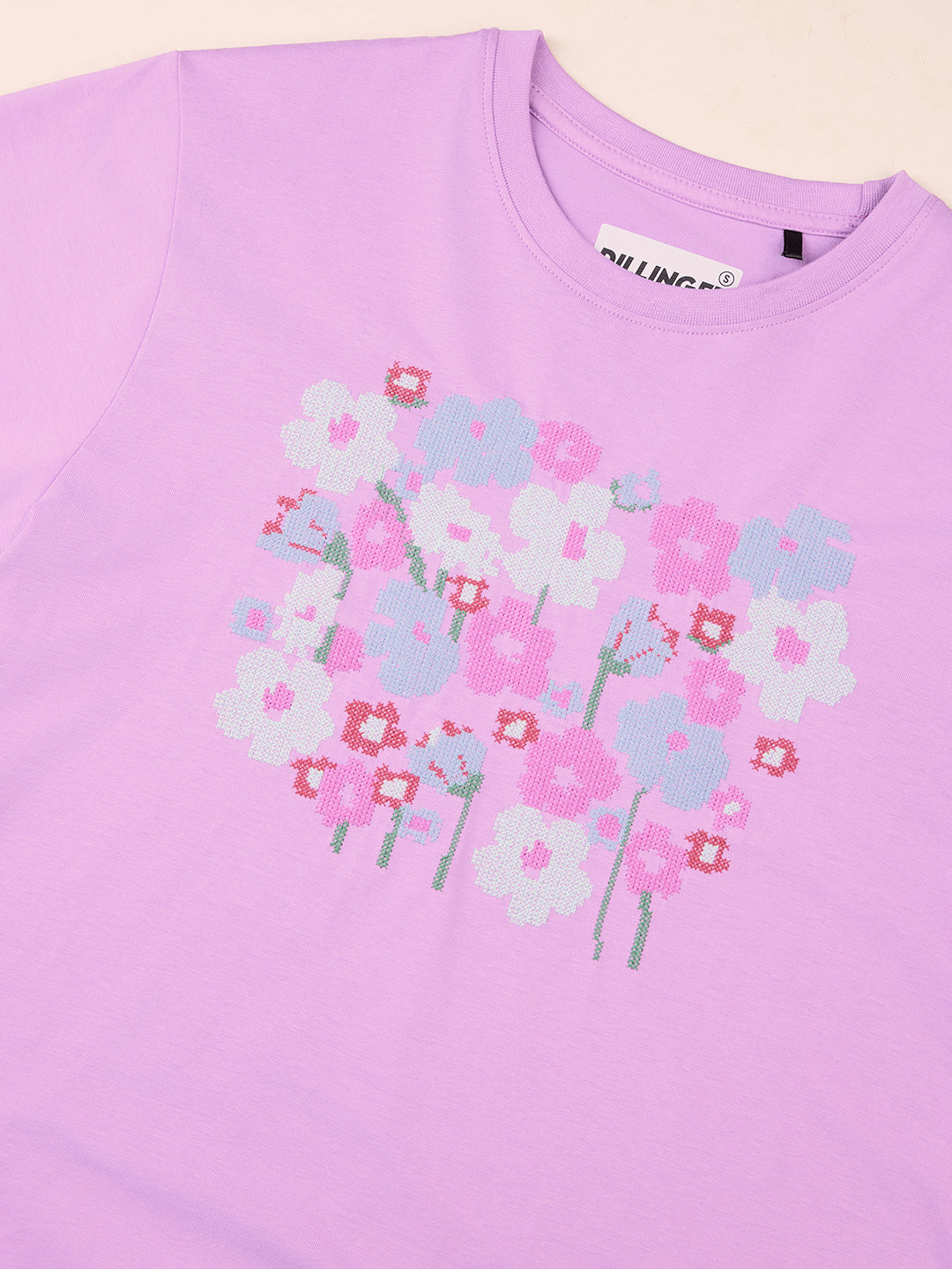 Womens Embroidery Oversized Fit Cotton T-Shirt
