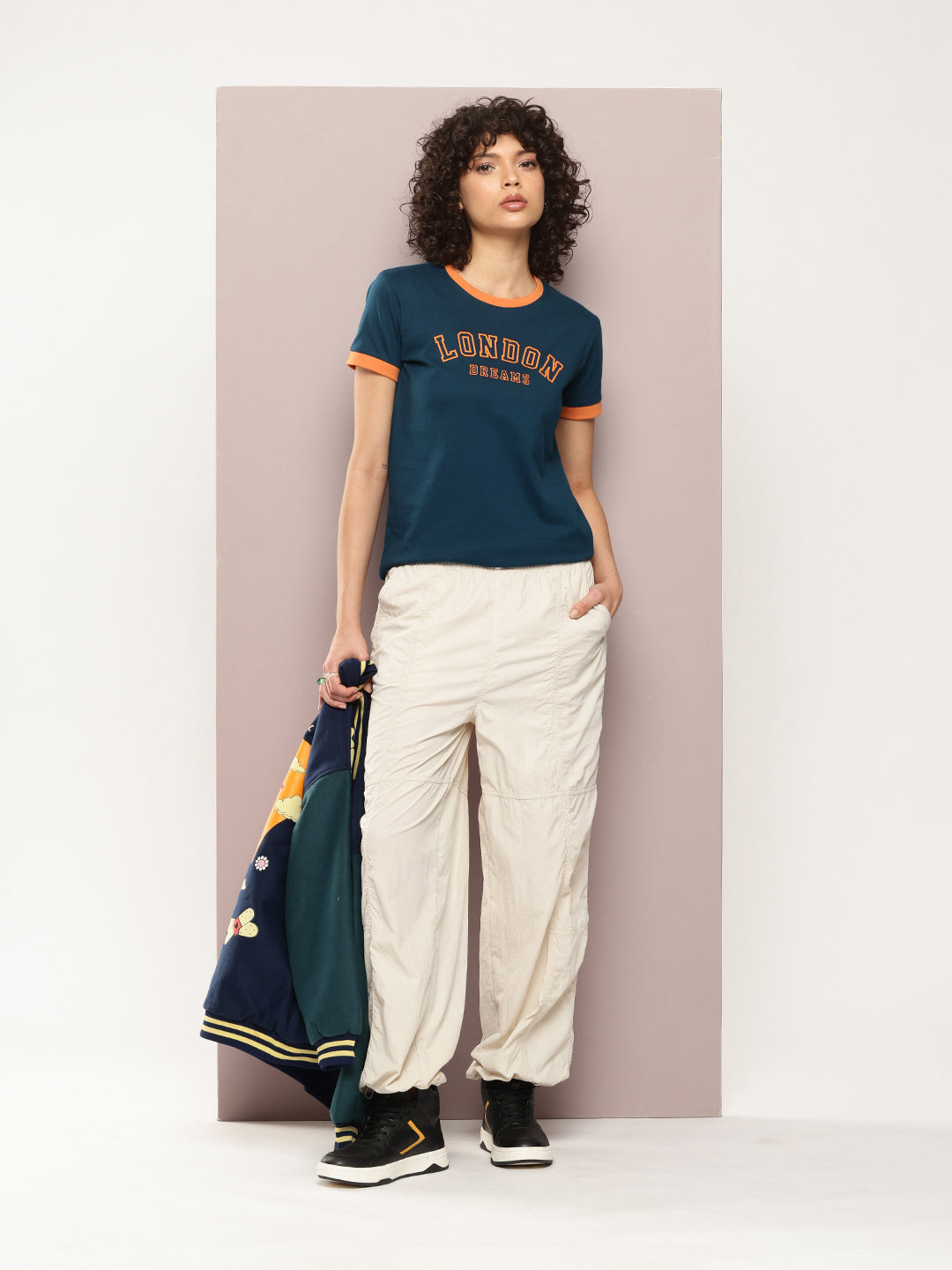 Womens Half Sleeve Round Neck Printed Regular Fit Tshirts