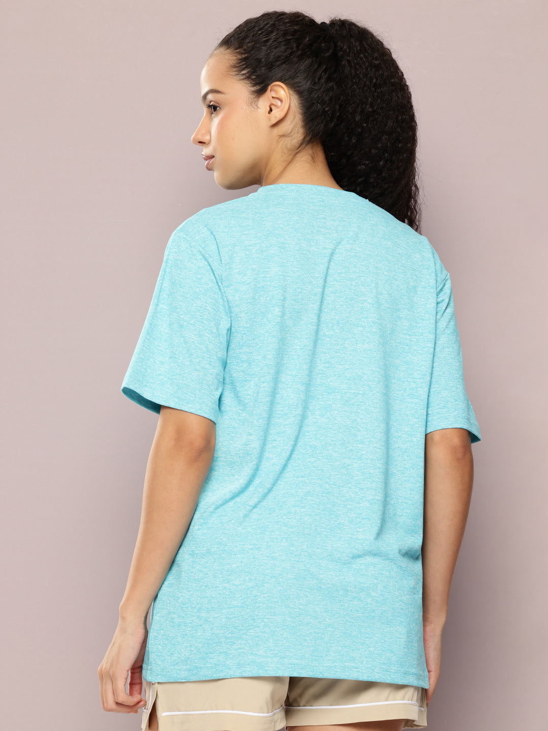 Womens Half Sleeve Round Neck Solid Oversized Fit Tshirts