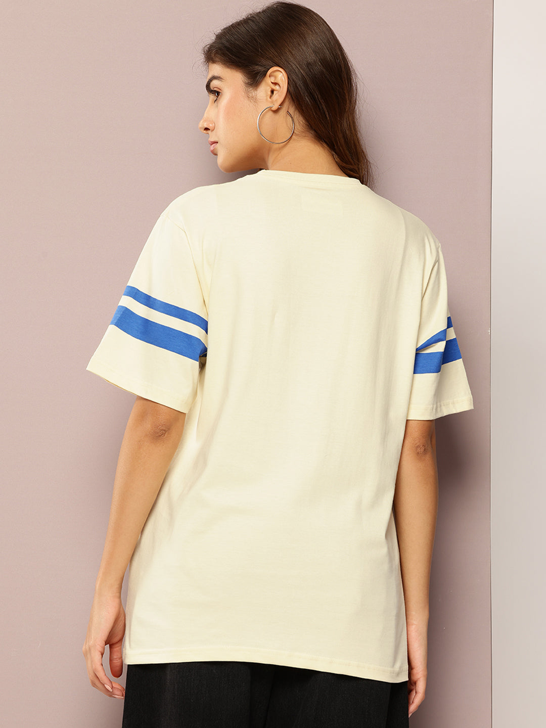 Womens Short Sleeve Printed Oversized Fit Tshirt
