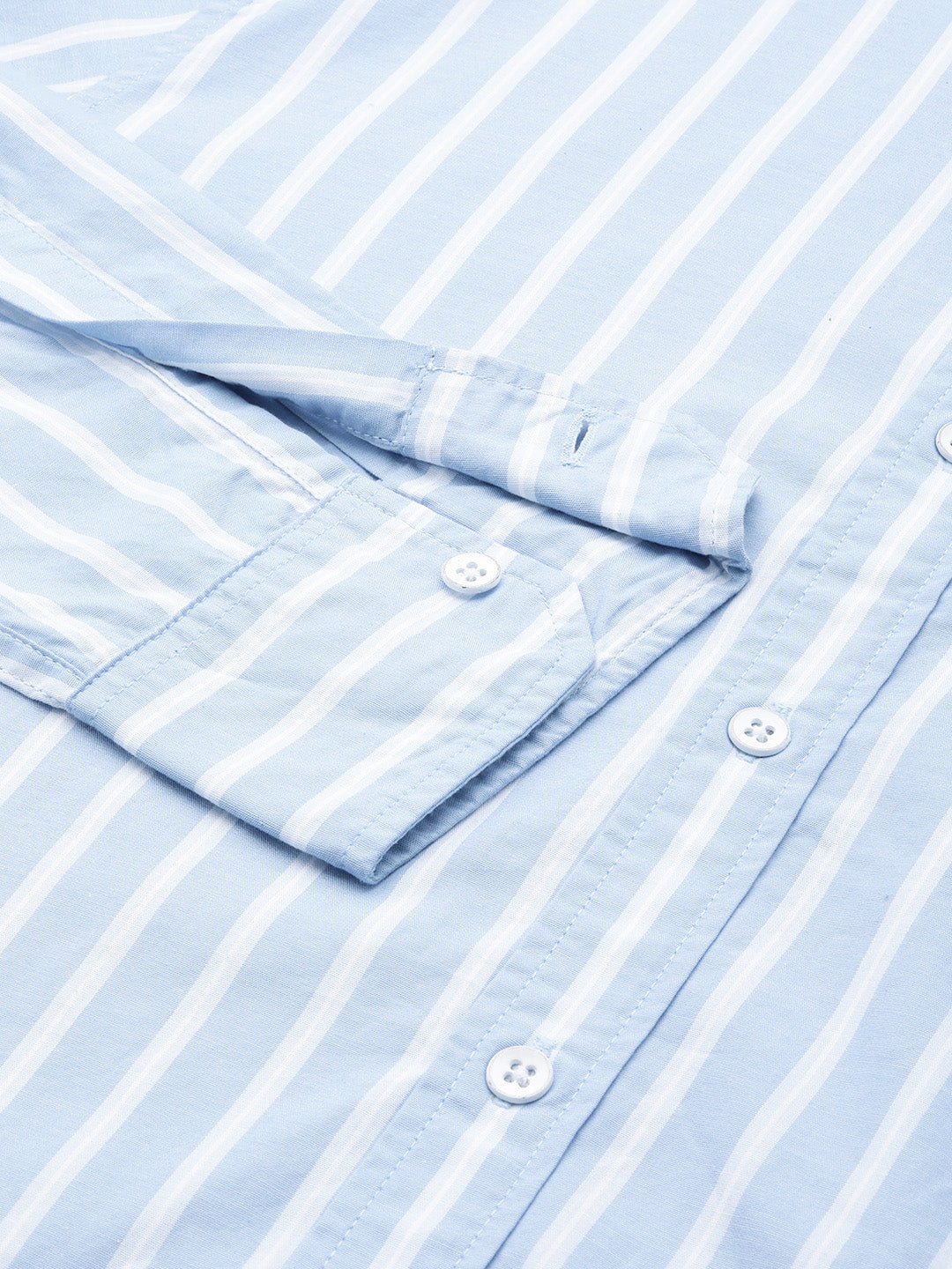 Men Striped Full Sleeve Casual Shirt With Pocket