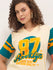 Womens Half Sleeve V-Neck Printed Oversized Fit Tshirts