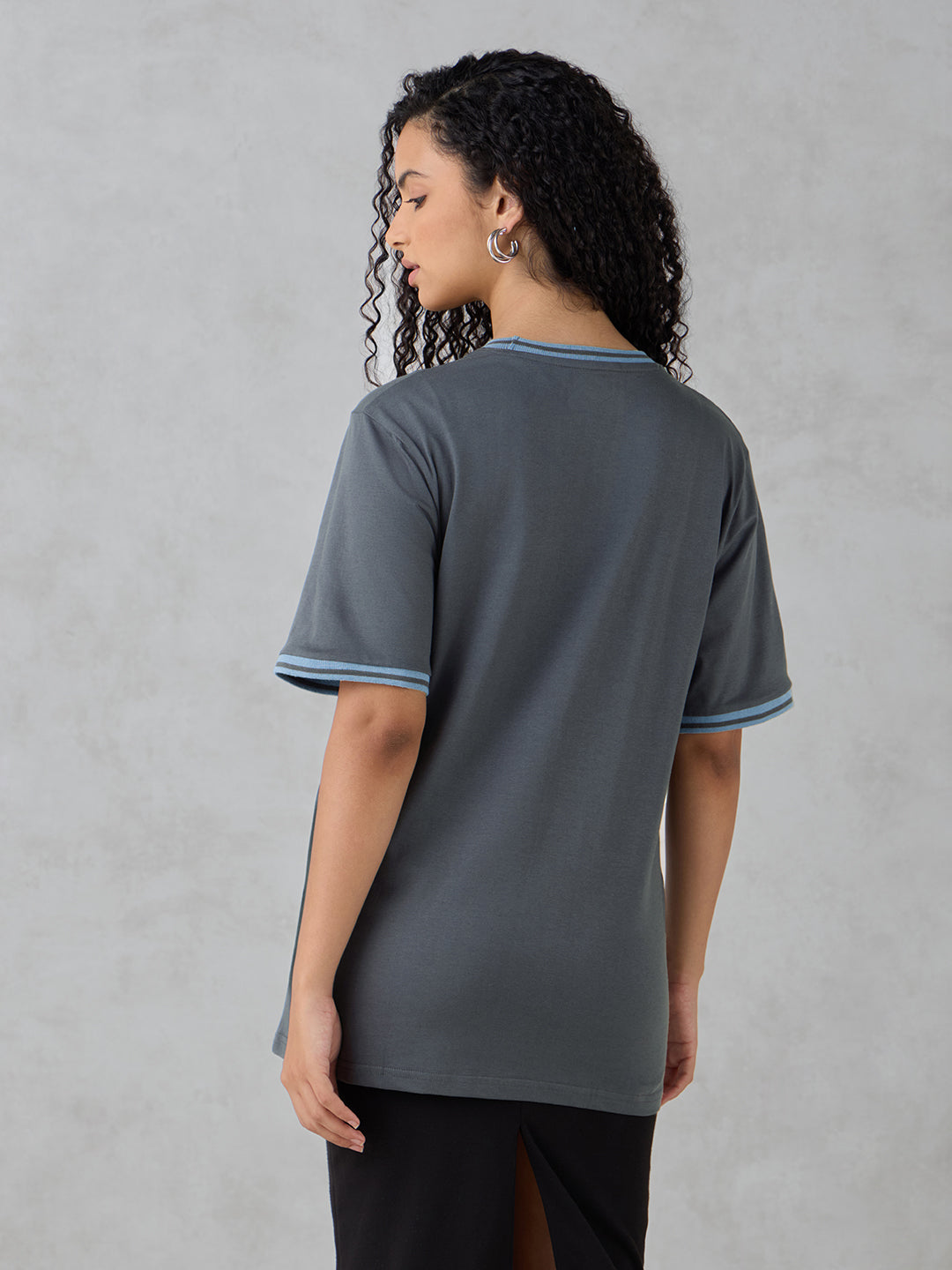 Womens Half Sleeve Printed Oversized Fit Tshirt