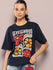 Womens Half Sleeve Round Neck Printed Oversized Fit Tshirts