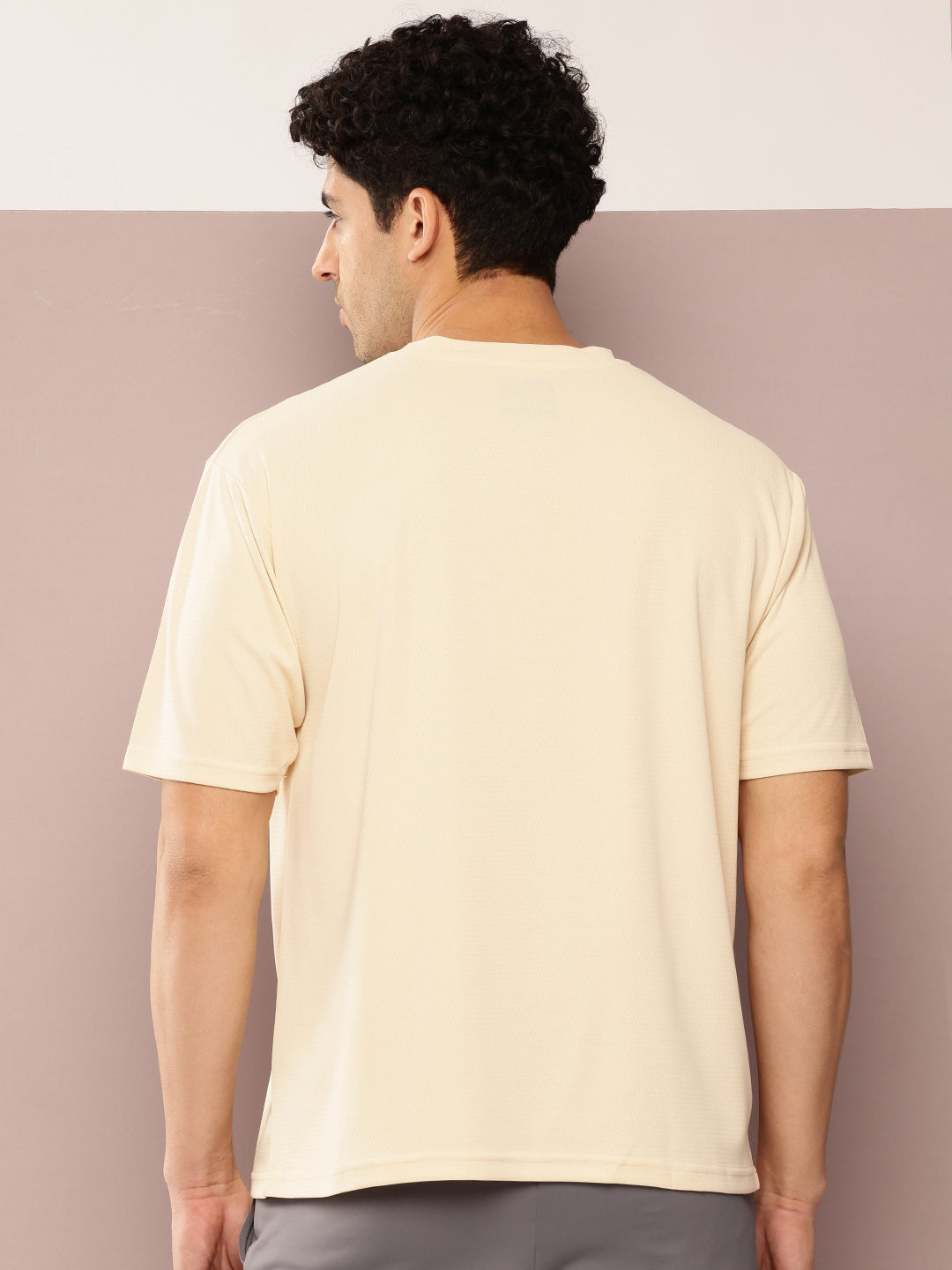 Mens Short Sleeve Round Neck Oversized Polyster Tshirt