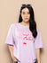 Womens Half Sleeve Round Neck Printed Oversized Fit Tshirts