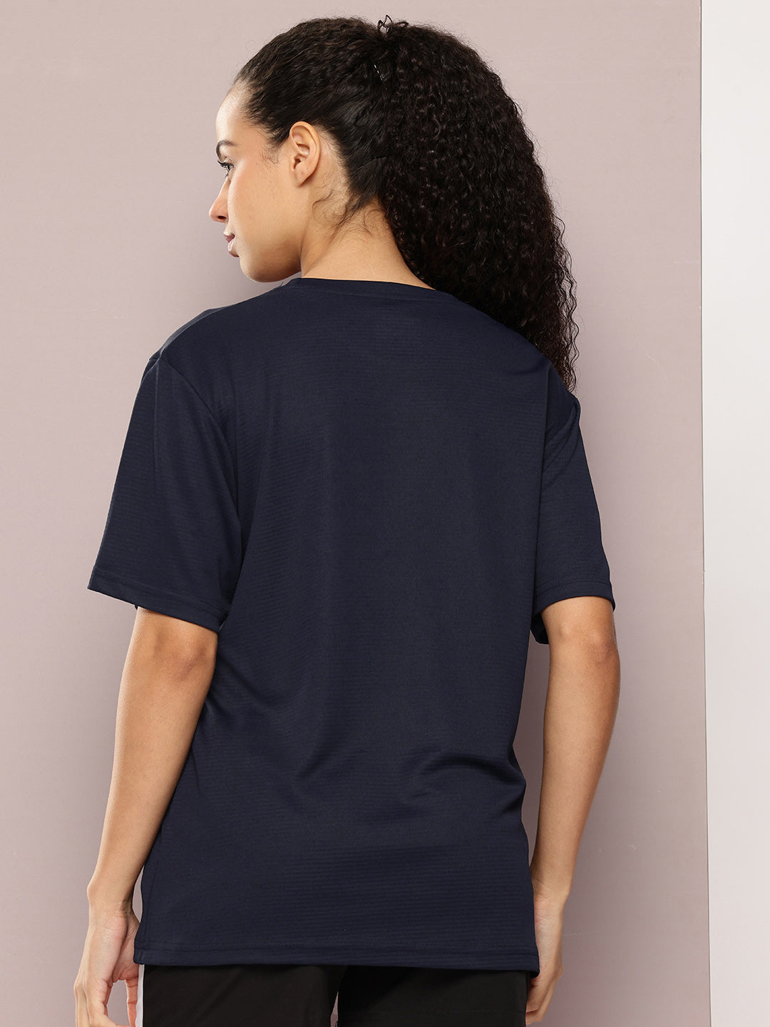 Womens Half Sleeve Round Neck Solid Oversized Fit Tshirts