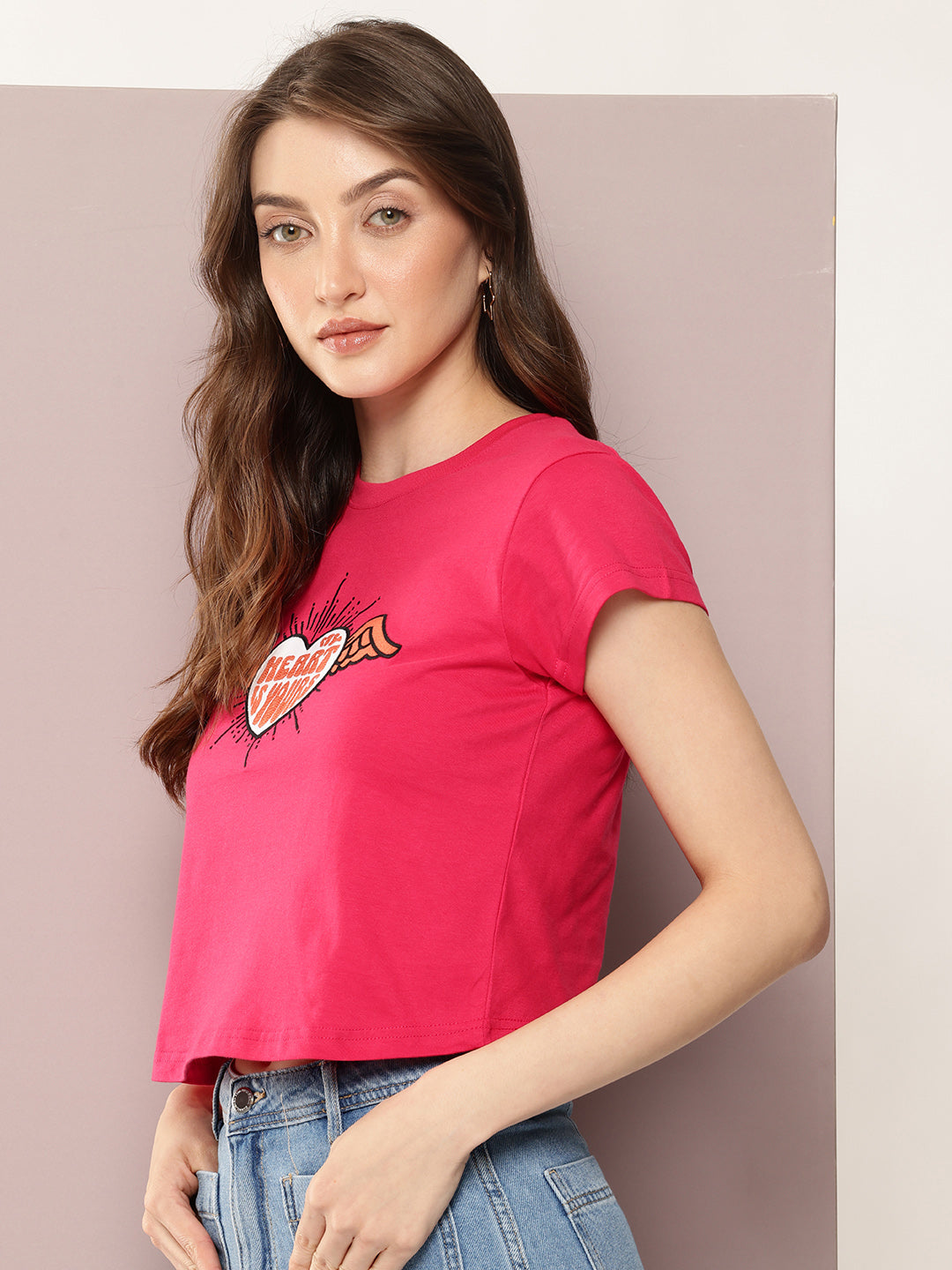 Womens Half Sleeve Round Neck Embroidered Regular Fit Tshirts